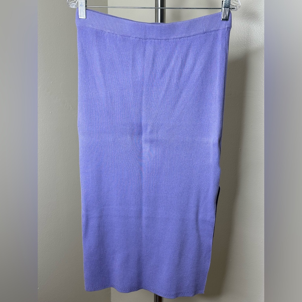 HOUSE OF HARLOW 1960 RIBBED MIDI SKIRT